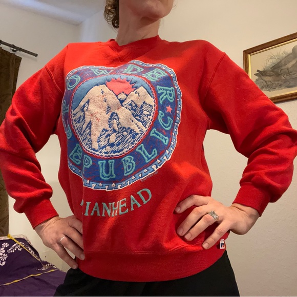 Vintage Brianhead Powder Republic Ski Sweatshirt - Picture 5 of 9